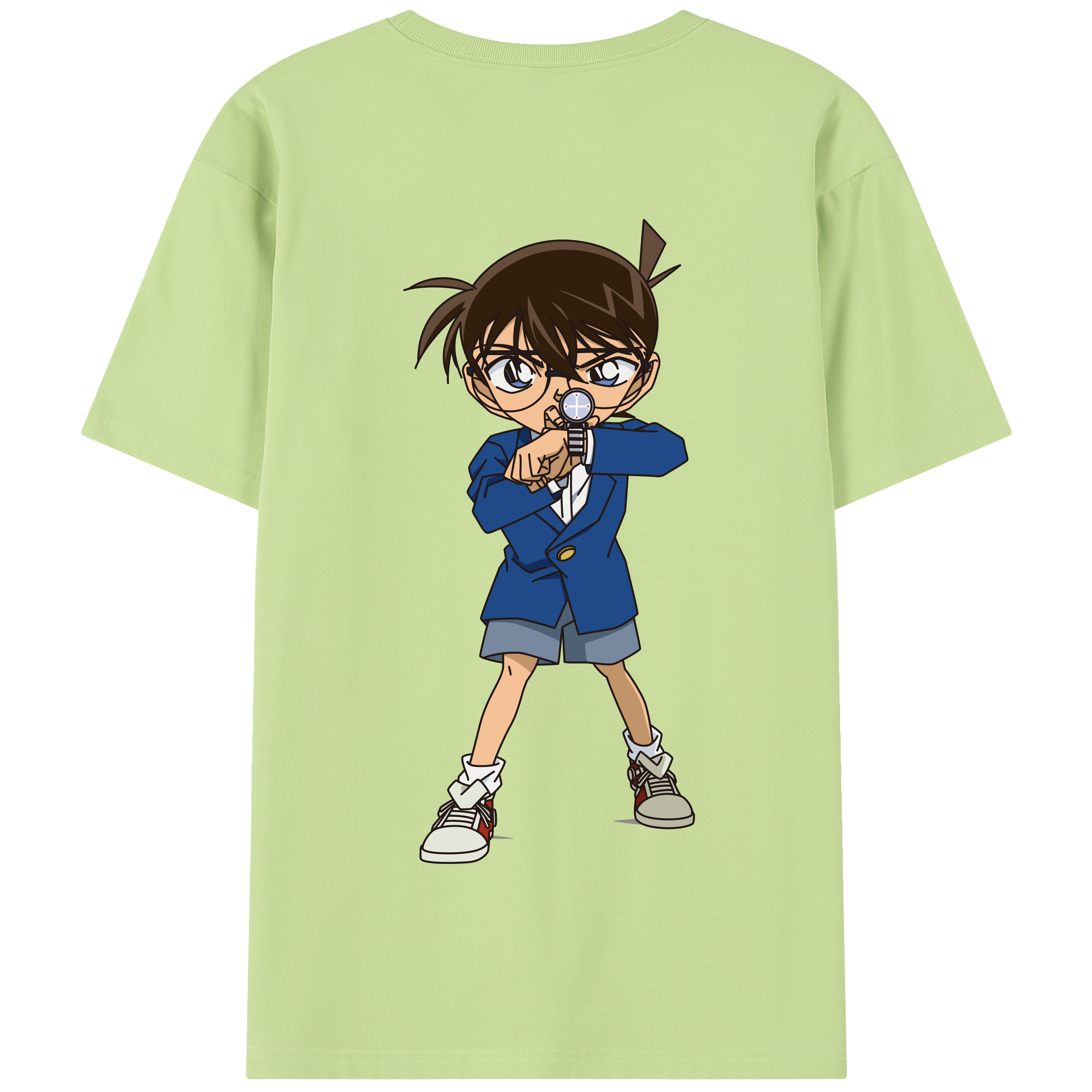 （画像用） 名探偵コナン 江戸川 コナン Detective Conan Conan Edogawa 綿100％半袖Tシャツ（背面プリント）